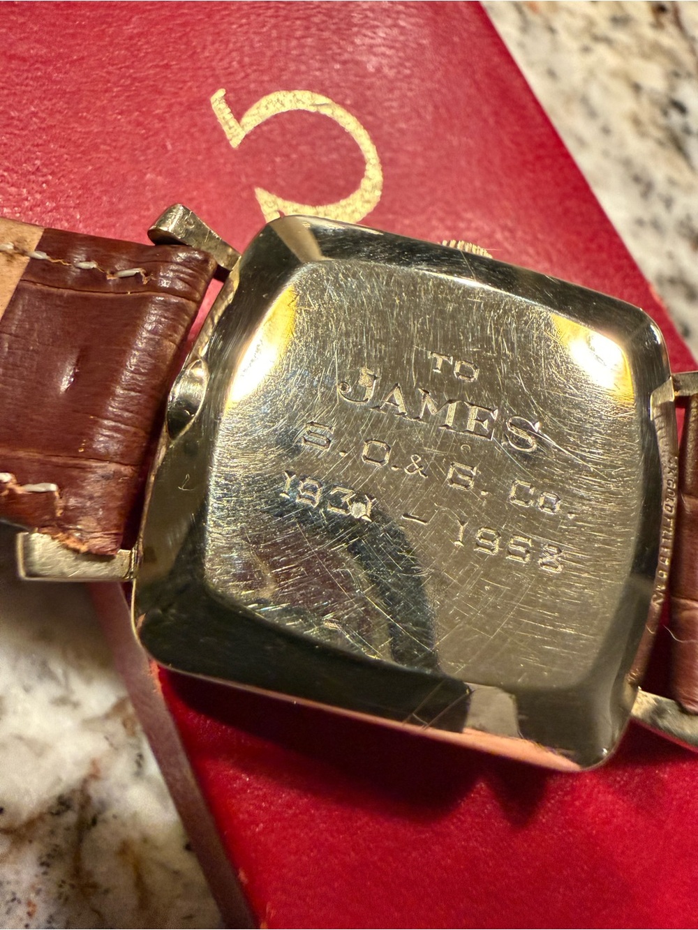 Omega Vintage 14k Gold-Filled 1958 Square Automatic Watch - Picture 8 of 12